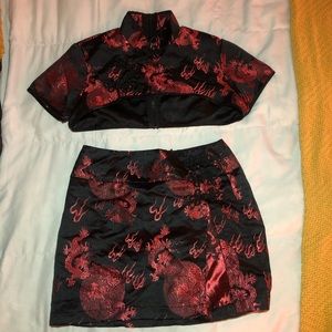 Sexy Two-Piece Kimono Set